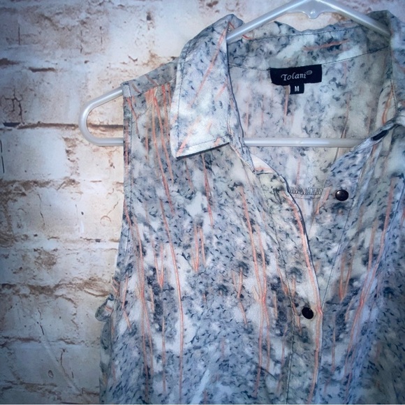 Tolani Silk Sleeveless Shirt Dress Size Medium - Picture 2 of 6